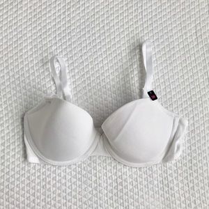 Cotton White Bra
